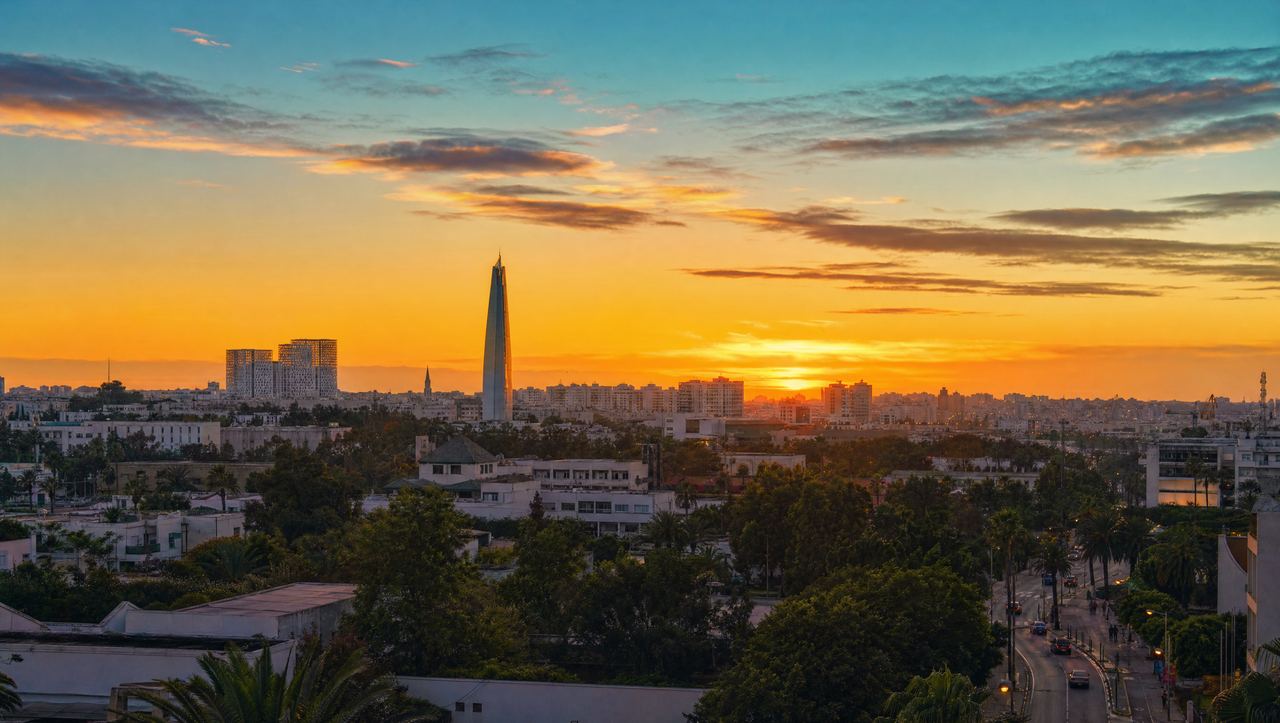 Rabat au coucher du soleil